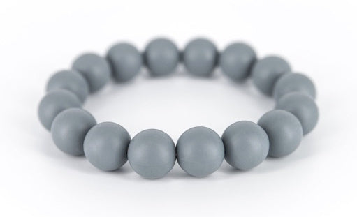 bijtketting Marshmellow 75/7 cm silicone grijs