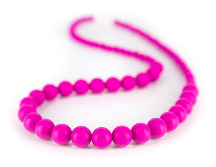 bijtketting Marshmellow 75/7 cm silicone violet