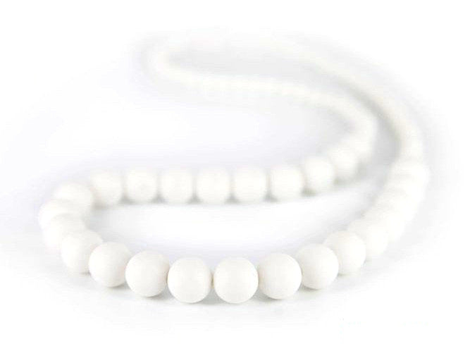 bijtketting Marshmellow 75/7 cm silicone wit