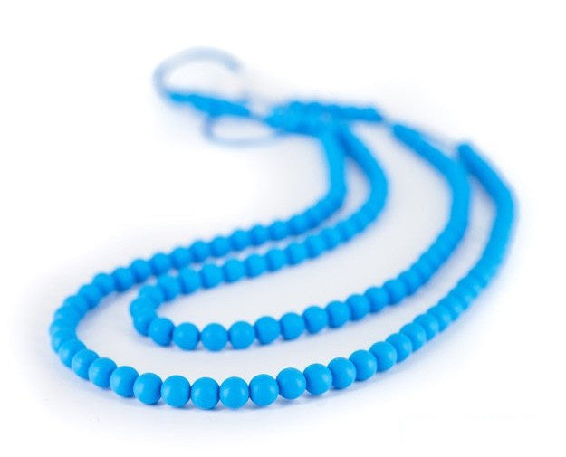 bijtketting Rainbow Loom 90 cm hemelsblauw