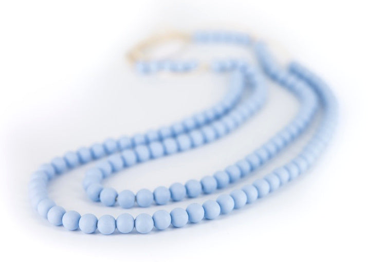bijtketting Rainbow Loom 90 cm lichtblauw