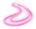 bijtketting Rainbow Loom 90 cm silicone roze