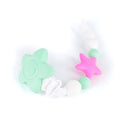 fopspeenketting Tootsie Roll 28 cm siliconen turquoise