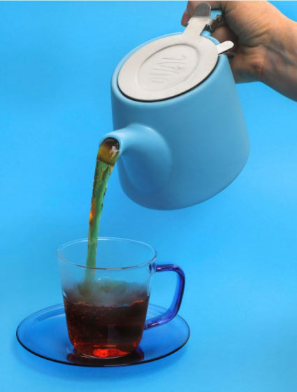 theepot 750 ml keramiek blauw