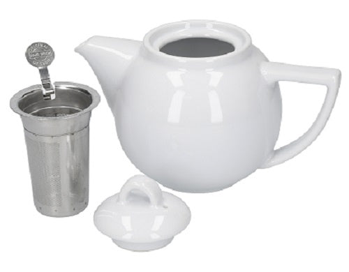 theepot Geo Filter 2 Cup 500 ml keramiek wit