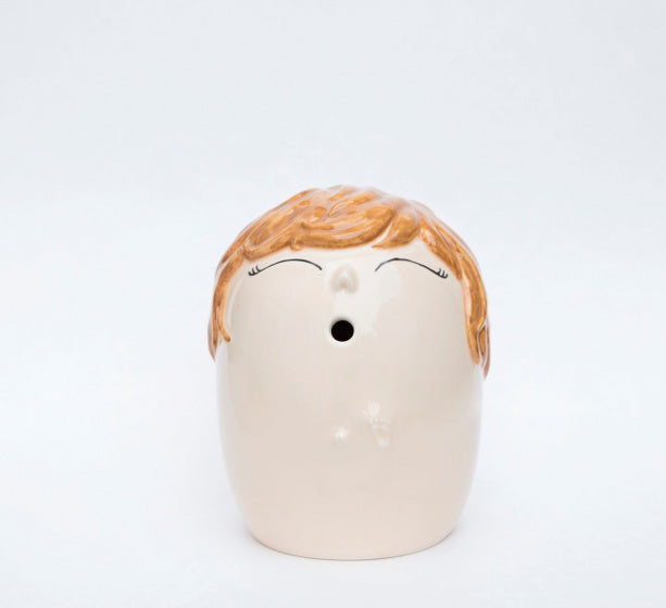 vaas herinneringen blonde 16 cm aardewerk wit