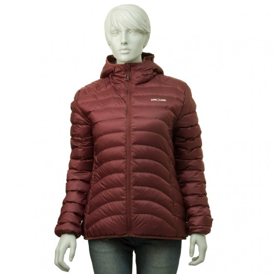 donsjack Optimum Hoody nylon dames bordeaux maat L
