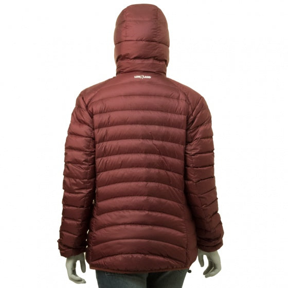 donsjack Optimum Hoody nylon dames bordeaux maat S