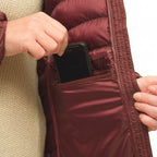 donsjack Optimum Hoody nylon dames bordeaux maat S