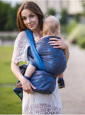draagdoek Jacquard katoen blauw