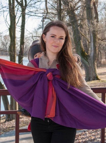 draagdoek Purple Love 5,2 meter katoen/bamboe maat XL