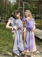 draagdoek Sling Herringbone Purple katoen paars maat 6