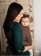 draagdoek Sling Little Hearts Coffee katoen bruin maat 4