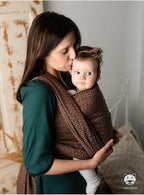 draagdoek Sling Little Hearts Coffee katoen bruin maat 4