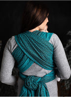 draagdoek Sling Little Hearts katoen turquoise mt M