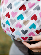 draagzak Grow Up Magic Hearts wit/roze/grijs