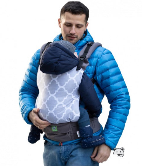 draagzak Grow Up Mosaic Grey katoen grijs/wit
