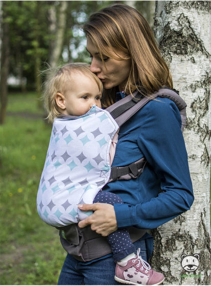 draagzak Grow Up Wizard katoen wit/grijs/groen