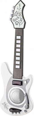 elektronische gitaar Music junior 65 cm wit/grijs 3-delig