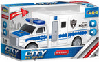 politiebus City Rescue junior 1,5V frictie 1:20 wit/blauw