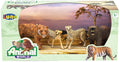 speelset Animal World Jungle junior lichtbruin 4-delig