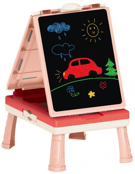 Luna Tekenbord junior 38,5 x 29 x 50 cm 44-delig roze/rood