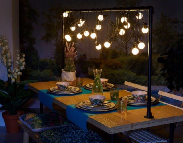 feestverlichting Honolulu 10-lamps led wit 7,5 meter