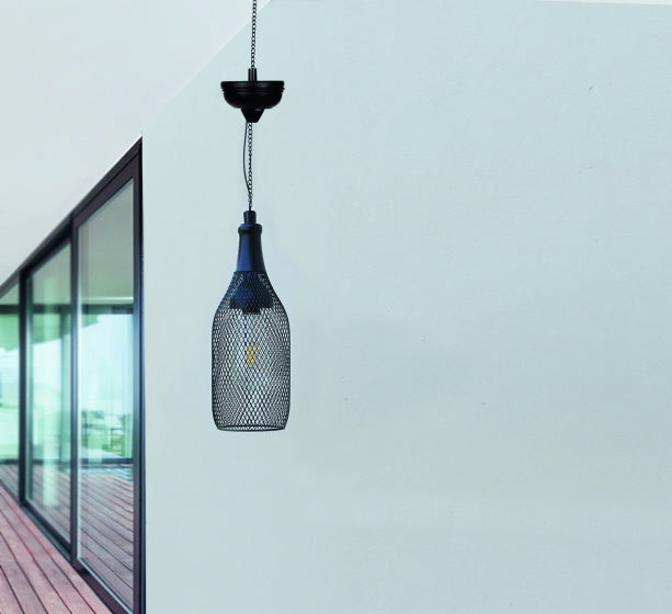hanglamp Flamenco solar 11 x 32 cm staal zwart