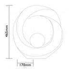 ornament Cresent solar 30,5 x 10 x 30 cm polyresin koper