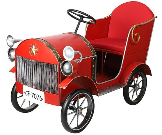 auto oldtimer Spyker 85 x 155 x 106 cm staal rood
