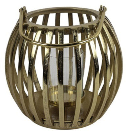 windlicht Macey 30 x 30 cm staal goud
