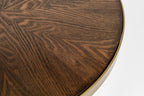bijzettafel Denise 44 x 45 cm hout/staal bruin/zwart/goud