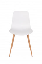 eetkamerstoel Leon 49 x 79,5 cm hout/polypropyleen wit