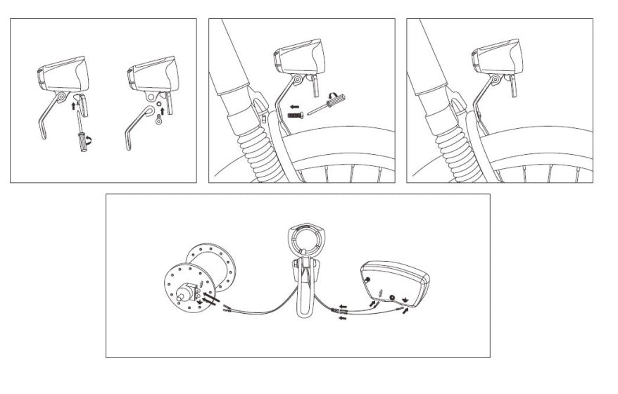 Koplamp Dynamo Max Sensor 70 Lux OEM