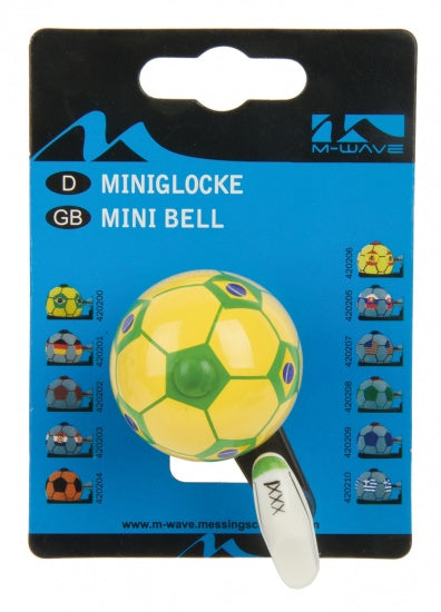 Messingschlager m-wave fietsbel voetbal - brazilië *