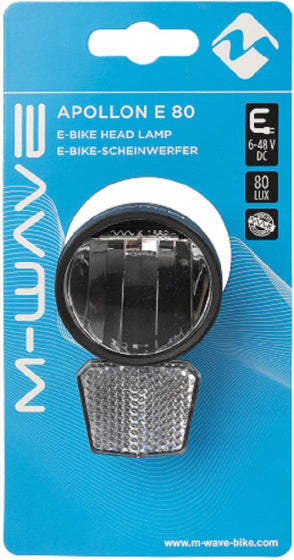 koplamp Apollon E 80 E-Bike LED aluminium zwart
