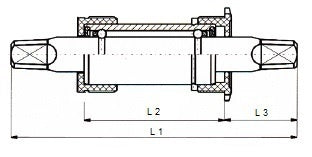 trapas BSA 122,5 x 27,5 mm zwart