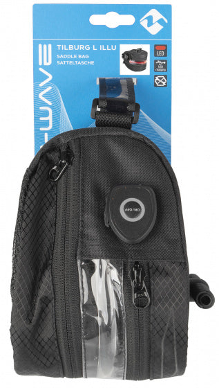 M-wave tilburg l illu saddle bag with led light