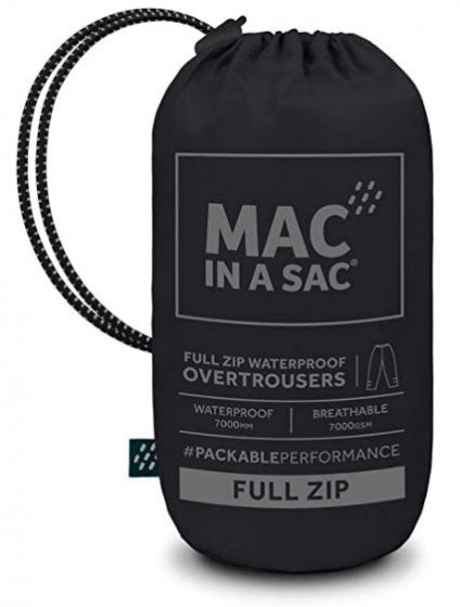 Mac in a sac full zipper regenbroek - zwart - maat xl