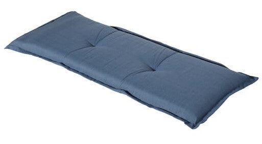 bankkussen Basic 150 x 48 x 7 cm polykatoen blauw
