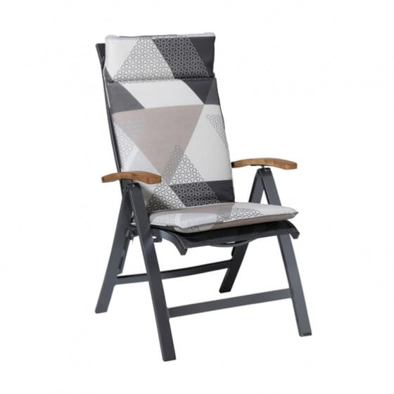 buitenkussen Triangle 50 x 120 cm katoen/polyester grijs