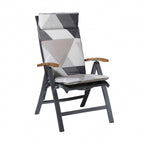 buitenkussen Triangle 50 x 120 cm katoen/polyester grijs
