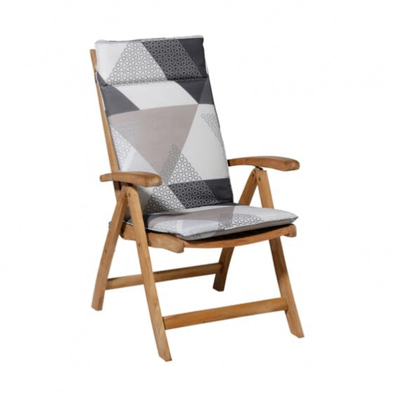 buitenkussen Triangle 50 x 120 cm katoen/polyester grijs