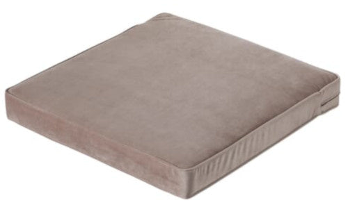 loungekussen Velvet Panama 60 x 60 cm polykatoen taupe