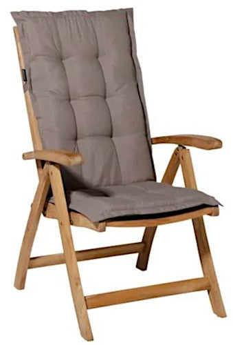 tuinstoelkussen Panama 123 x 50 cm polykatoen taupe