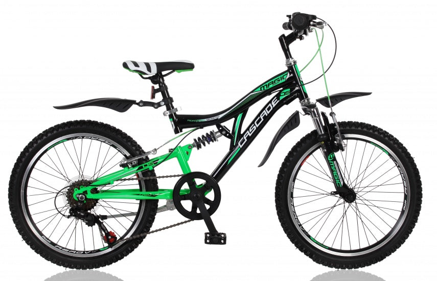 Magic Cascade 20 Inch 35 cm Jongens 6V V-Brakes Zwart/Groen