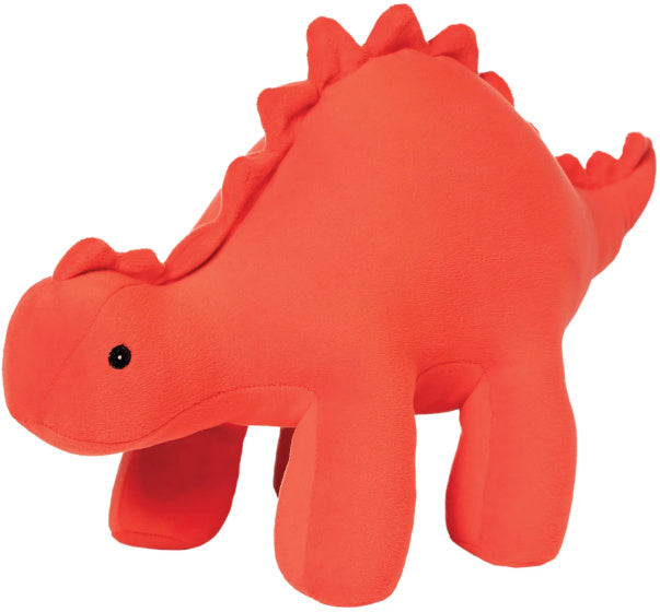 knuffel Velveteen Dino Gummy Stegosaurus koraalrood