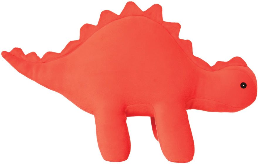 knuffel Velveteen Dino Gummy Stegosaurus koraalrood