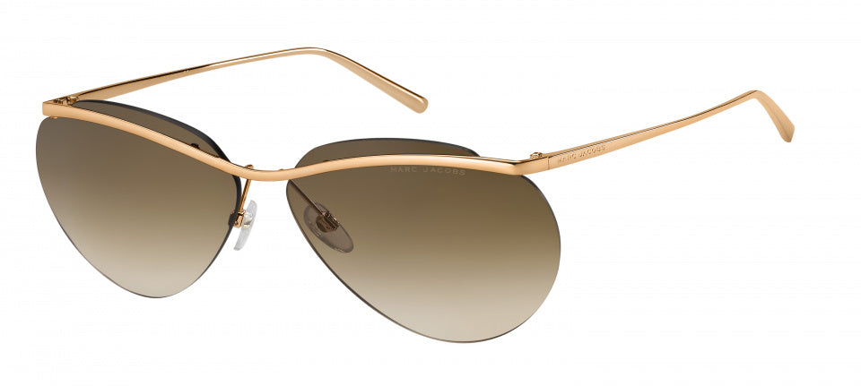 Marc jacobs Marc jacobs Zonnebril dames dun half omrand koper bruin