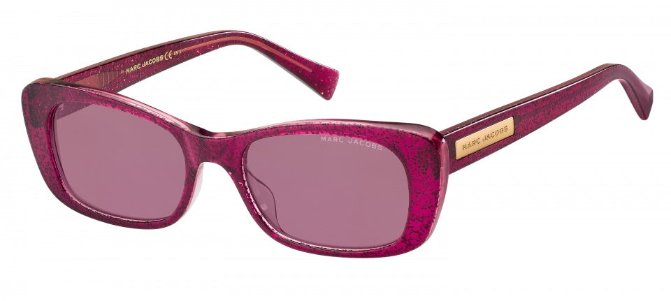 zonnebril dames rechthoekig roze glitter